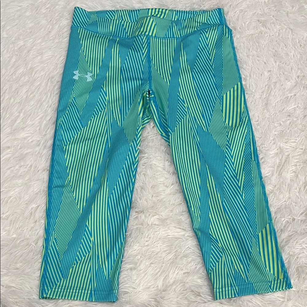 Under Armour Teal and Lime Patterned Leggings